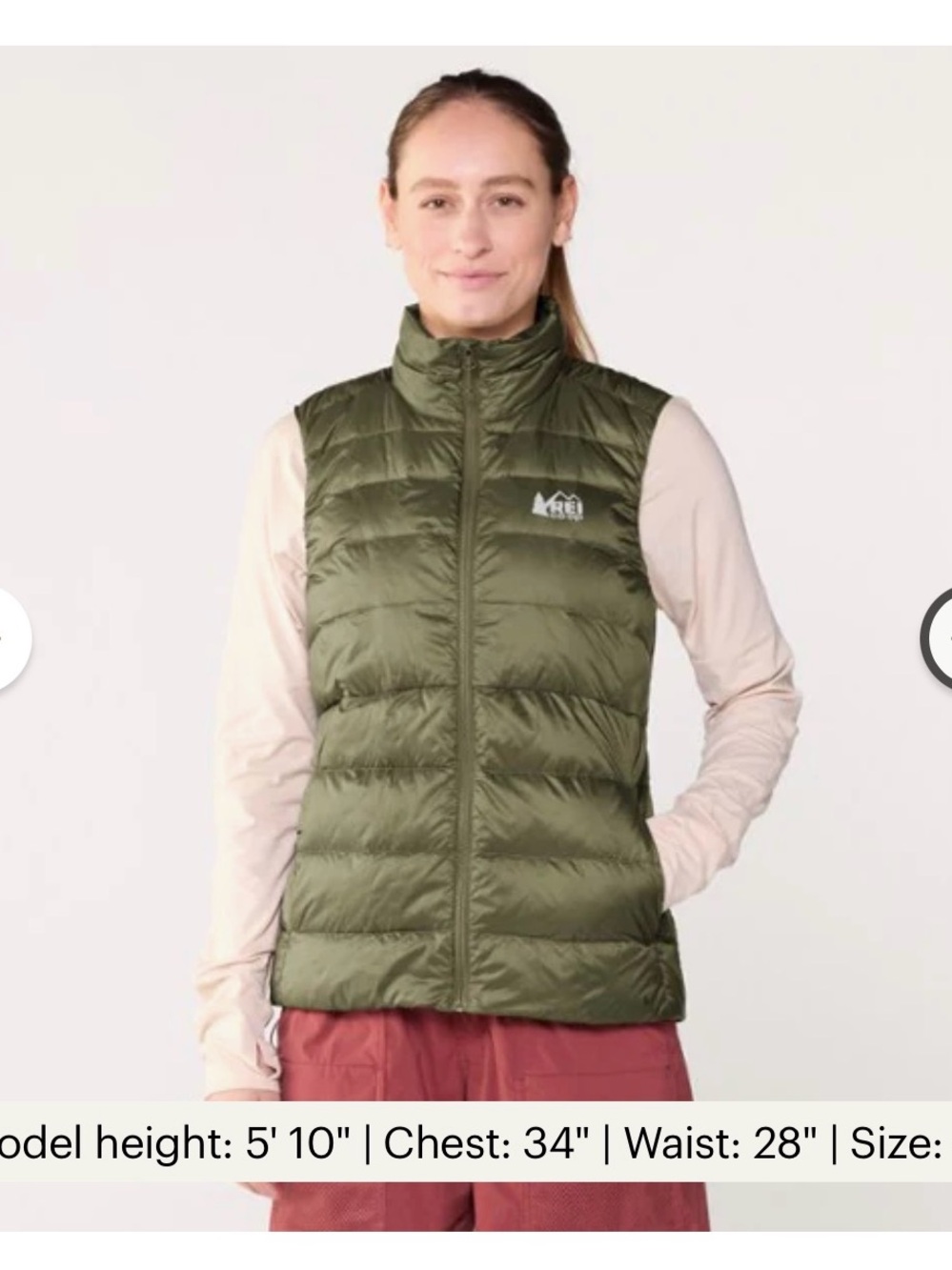 REI Down Vest in Green